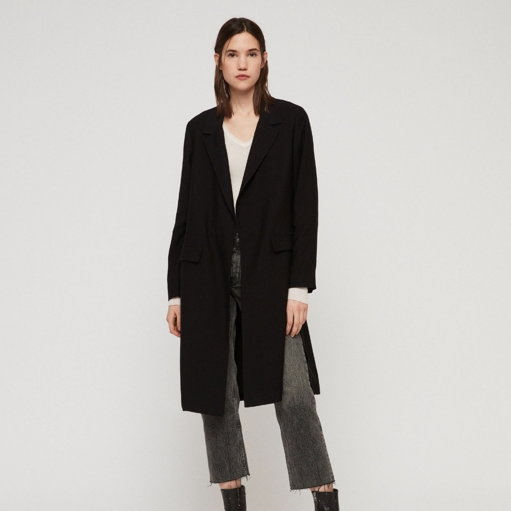 All Saints Aleida Duster Coat Black 6